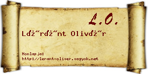 Léránt Olivér névjegykártya