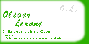 oliver lerant business card